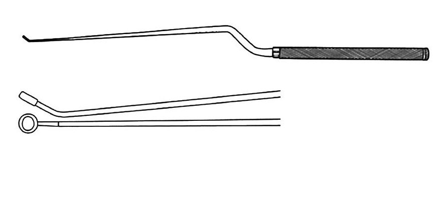 TRANSSPHENOIDAL MİKRO HALKA KÜRET 2,5mm, 30° YUKARI AÇILI 233,3mm